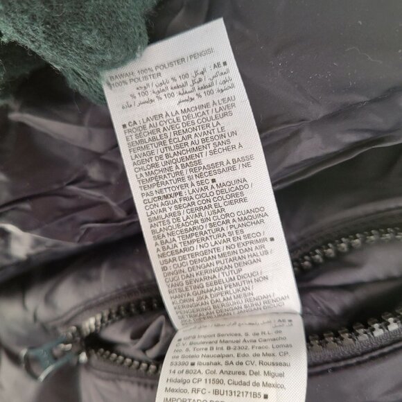 Old Navy Kids Black Reversible Windbreaker Waterpoof Sherpa Zip Up Hooded Jacket - Picture 11 of 12